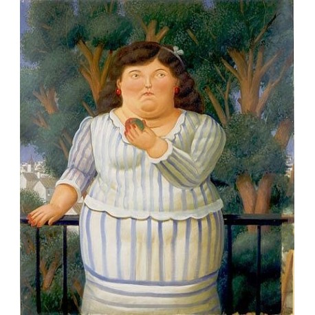 En El Balcon By Fernando Botero - Art gallery oil painting reproductions