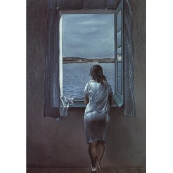 Figure at a Window By Fernando Botero - Art gallery oil painting...