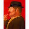 Hombre fumando By Fernando Botero - Art gallery oil painting reproductions