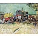Gypsy Caravan by Vincent Van Gogh - Art gallery oil painting...