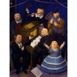 La orquesta By Fernando Botero - Art gallery oil painting...