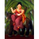 La primera dama By Fernando Botero - Art gallery oil painting...