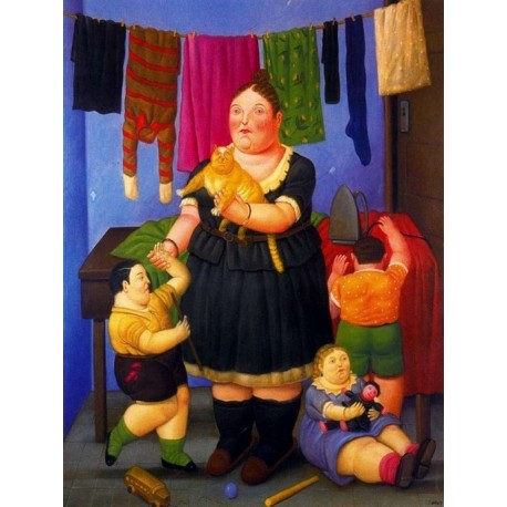 La viuda By Fernando Botero - Art gallery oil painting reproductions