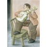 Man Playing Guitar By Fernando Botero - Art gallery oil painting...