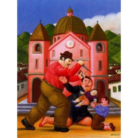 Matanzan de los inocentes By Fernando Botero - Art gallery oil...
