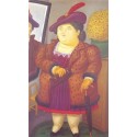 Mujer Con Abrigo de Piel By Fernando Botero - Art gallery oil...