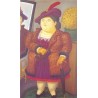 Mujer Con Abrigo de Piel By Fernando Botero - Art gallery oil...