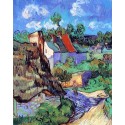 Houses at Auvers by Vincent Van Gogh -Art gallery oil painting...