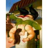 Mujer cayendo de un balcon By Fernando Botero - Art gallery oil...