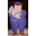 Musician 1983 By Fernando Botero - Art gallery oil painting...