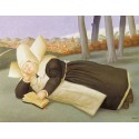 Reclined Nun By Fernando Botero - Art gallery oil painting...