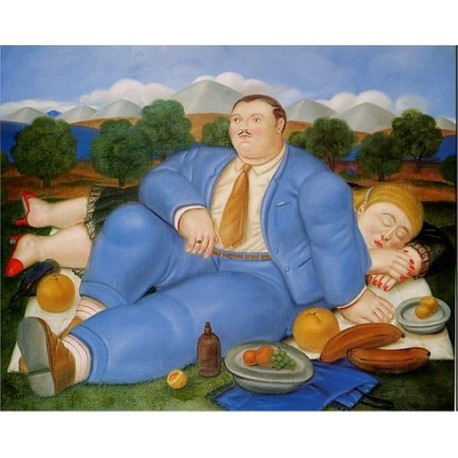 The Nap 1982 By Fernando Botero - Art gallery oil painting reproductions