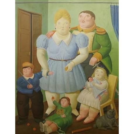 The General And His Family By Fernando Botero - Art gallery oil painting reproductions