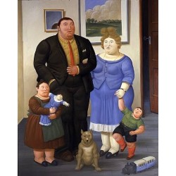 Une Famille By Fernando Botero - Art gallery oil painting...