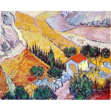 Landscape with House and Ploughman by Vincent Van Gogh