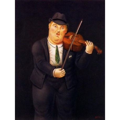 Violinista By Fernando Botero - Art gallery oil painting reproductions