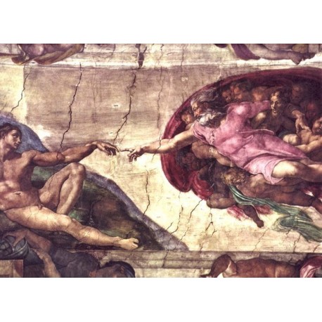 Creation of Adam detail by Michelangelo- Art gallery oil painting reproductions