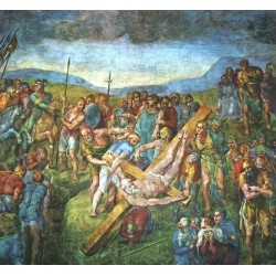 Matyrdom of Saint Peter by Michelangelo- Art gallery oil painting...