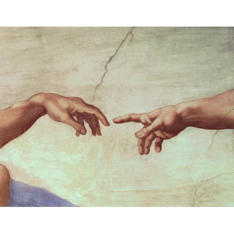 The Creation of Adam Hand by Michelangelo- Art gallery oil...