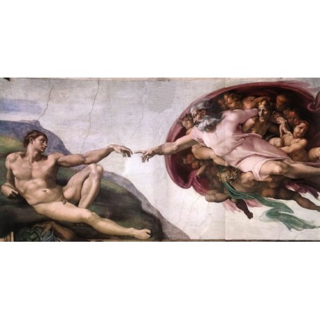 The Creation of Adam by Michelangelo-Art gallery oil painting reproductions