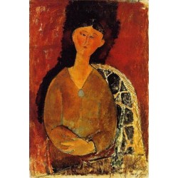 Beatrice Hastings, Seated by a Door by Amedeo Modigliani 