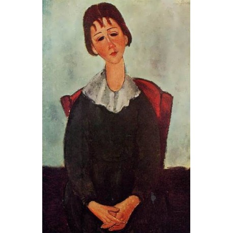 Girl on a Chair (aka Mademoiselle Huguette) by Amedeo Modigliani 