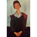 Girl on a Chair (aka Mademoiselle Huguette) by Amedeo Modigliani 