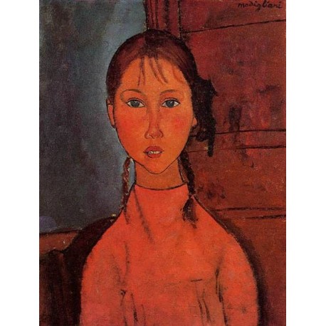 Girl With Braids by Amedeo Modigliani 