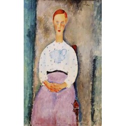 Girl With Polka-Dot Blouse by Amedeo Modigliani 
