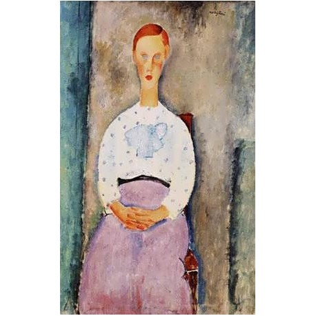 Girl With Polka-Dot Blouse by Amedeo Modigliani 