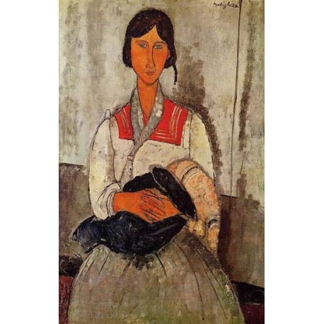 Gypsy Woman with Baby by Amedeo Modigliani 