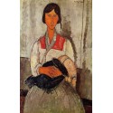 Gypsy Woman with Baby by Amedeo Modigliani 