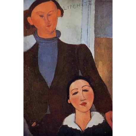 Jacques Lipchitz and His Wife by Amedeo Modigliani 