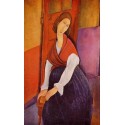 Jeanne Hebuterne (aka In Front of a Door) by Amedeo Modigliani 