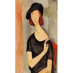 Jeanne Hebuterne In A Hat by Amedeo Modigliani 