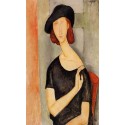 Jeanne Hebuterne In A Hat by Amedeo Modigliani 