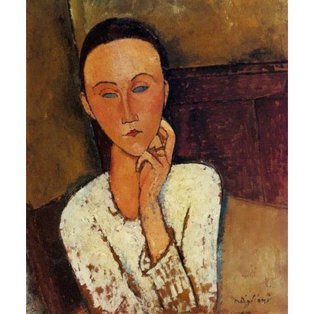 Lunia Czechowska, Left Hand on Her Cheek by Amedeo Modigliani 