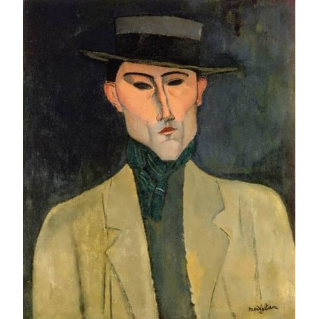 Man witih Hat by Amedeo Modigliani 