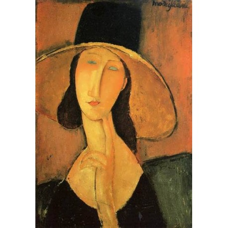 Portrait of a Woman with Hat by Amedeo Modigliani 