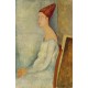 Portrait of Jeanne Hebuterne Seated in Profile by Amedeo Modigliani