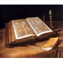 Still Life with Open Bible by Vincent Van Gogh- Art gallery oil...