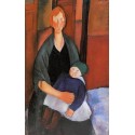 Seated Woman with Child (aka Motherhood) by Amedeo Modigliani 
