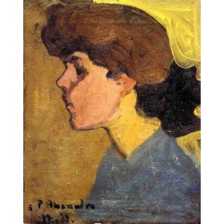 Woman_s Head in Profile by Amedeo Modigliani