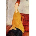 Yellow Sweater (aka Portrait of Jeanne Hebuterne) by Amedeo Modigliani
