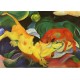 Cows Yellow Red Green by Franz Marc oil painting art gallery