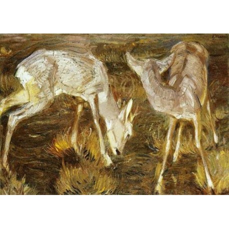 Deer At Dusk by Franz Marc oil painting art gallery