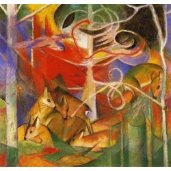 Deer In The Forest by Franz Marc oil painting art gallery