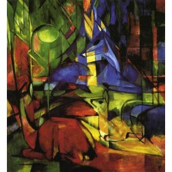 Deer In The Forest II by Franz Marc oil painting art gallery
