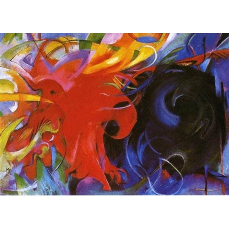 Fighting Forms by Franz Marc oil painting art gallery