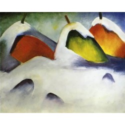 Haystacks In The Snow by Franz Marc oil painting art gallery